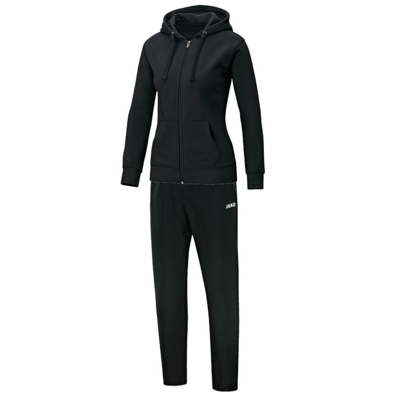 JAKO M9733W-08 Hooded Jogging Leisure Tracksuit Team Black