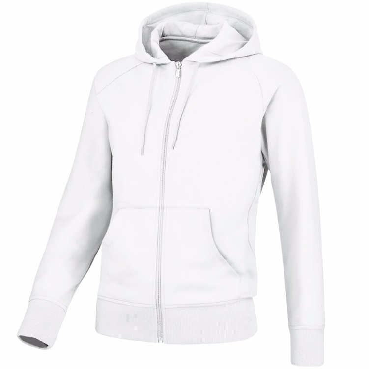 JAKO 6833W-00 Hooded Jacket Team White