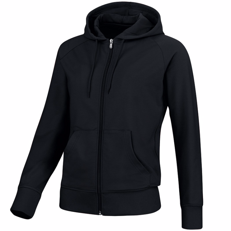 JAKO 6833W-08 Hooded Jacket Team Black